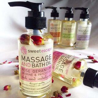 Rose Geranium Gourmet Bath & Massage Oil - 100ml