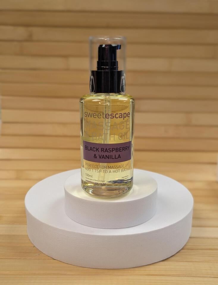 Black Raspberry and Vanilla - Massage & Bath Oil, 100ml