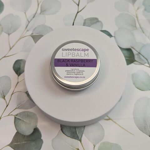 Lip Balm Tin  Black Raspberry & Vanilla