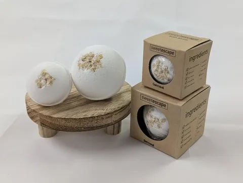 Individual Mini Bath Bomb  Oatmeal (with Oats)