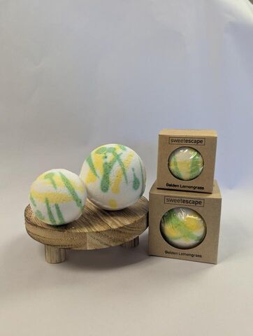 Individual Mini Bath Bomb  Lemongrass (with Colour)