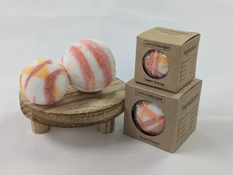 Individual Mini Bath Bomb  Orange