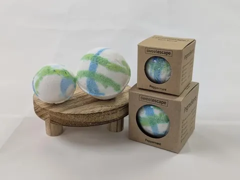 Individual Mini Bath Bomb  Peppermint