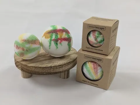 Individual Mini Bath Bomb  Apple & Cinnamon