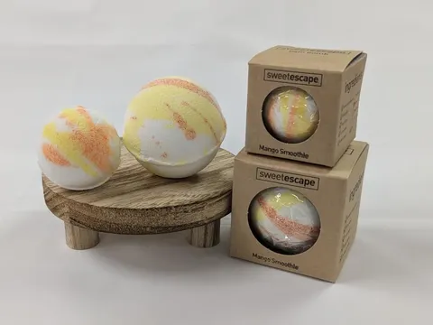 Individual Large Bath Bomb  Mango Smoothie