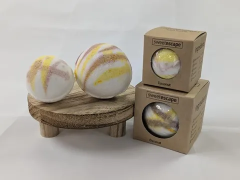 Individual Large Bath Bomb  Coconut