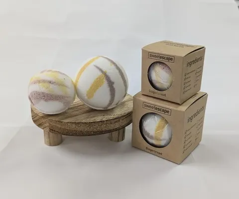 Individual Large Bath Bomb  Gingerbread