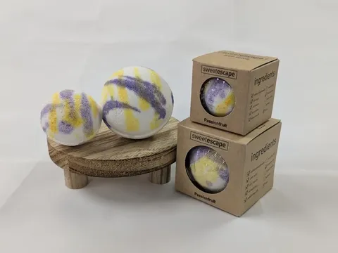 Individual Large Bath Bomb  Passionfruit