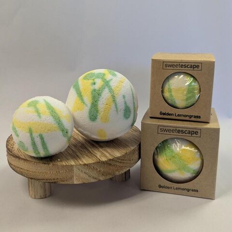 Individual Large Bath Bomb  Lemongrass (with Colour)