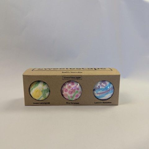 Small Bath Bomb Gift Set - Coloured Floral Set