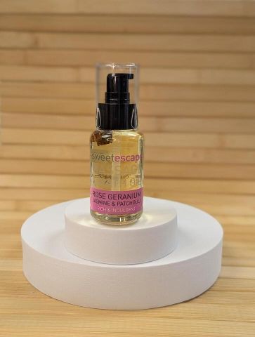 Rose Geranium, Jasmine & Patchouli - Massage & Bath Oil, 50ml
